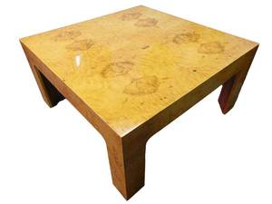lot 548 image: Vintage OLIVE BURLWOOD Milo Baughman Attribution Square Coffee Table - SHOWROOM