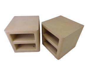 lot 61 image: Heavy Duty Thick Plastic End Tables - Nightstands - SHOWROOM