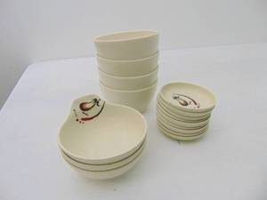 lot 318 image: Lot of Melamine Small Dishes for Soy Sauce Etc.