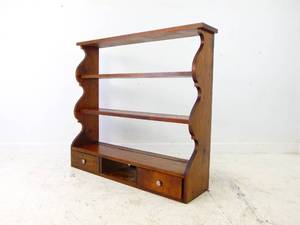 lot 72 image: Vintage Wall Shelf with Drawers - SHOWROOM