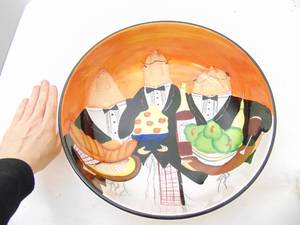 lot 336 image: Tracy Flickinger Large Certified International Ceramic Pasta Bowl- SHOWROOM