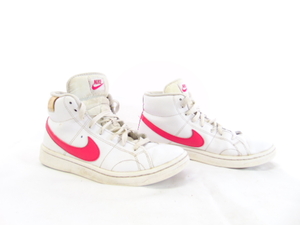 lot 505 image: Pink and White Classic Style Nike High top Shoes Womens Sz 7.5
