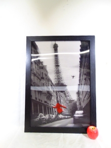 lot 523 image: Paris Eifel Tower Print Framed 21 X 29