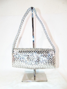 lot 544 image: Y2K Handmade Wrapped Silver Handbag
