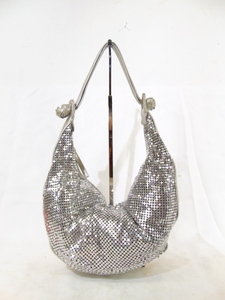 lot 545 image: Kate Landry Y2K Metal Mesh Knotted Strap Shoulder Bag