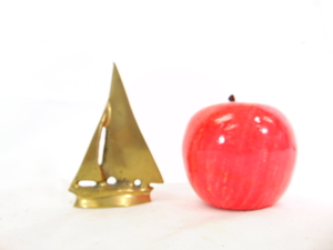 lot 128 image: Solid Brass 3 Sailboat