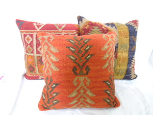 lot 438 image: Three Vintage Corduroy Throw Pillows