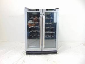 lot 47 image: EVER STAR Wine Refrigerator Stainless 36 Bottle Capacity Working Excellent Model HDC36SS