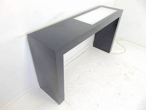 lot 107 image: Black Laminate Post Modern Entryway Table with Light