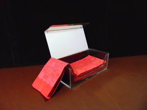 lot 147 image: 1969 WMF Vintage German S-Collection Acrylic Silver Napkin Box Red 7