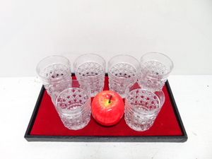 lot 330 image: 1950s Pressed Glass- Set of 6 Lowballs