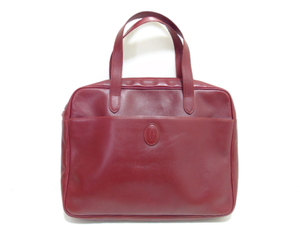 lot 208 image: Must De Cartier Red Leather BagLaptop Carrier