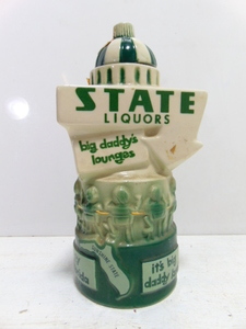 lot 626 image: STATE Liquors big daddys lounges Vintage Ceramic Bottle