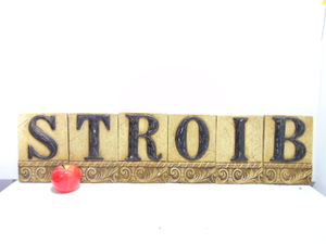 lot 650 image: Lightweight Wall Decor Letters-Vintage