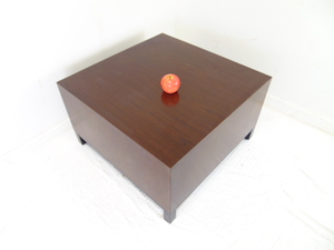 lot 161 image: Wood Look National Laminate Cube Table Coffee Table