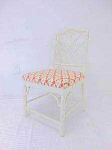 lot 666 image: Vintage Ballards Designs Faux Bamboo Chair