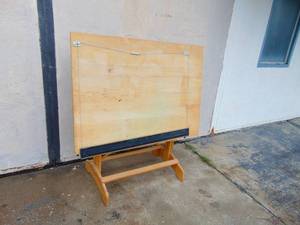 lot 54 image: Vintage Industrial Drafting Table