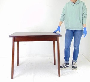 lot 675 image: Wood Table with Extra Lift Top Leaf
