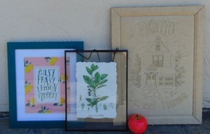 lot 371 image: Farmhouse Style Wall Decor and Stitched Art