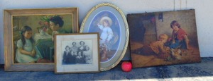 lot 375 image: Antique Photograph Framed & Classical Wall Decor
