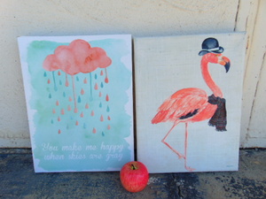 lot 378 image: Cute Wall Decor Pair
