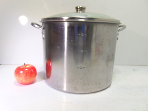 lot 570 image: Stainless Steel Stock Pot with Lid 16qt.