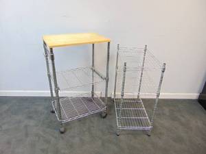 lot 463 image: Bar Cart and Storage Shelves