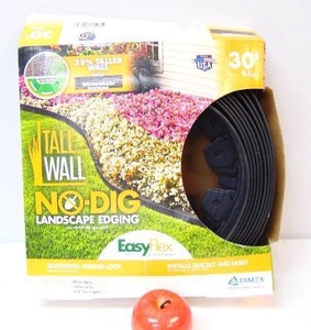 lot 625 image: Easyflex tall wall no-dig edging, 30 Landscaping Edging. New in package