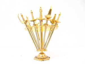 lot 140 image: Vintage Spain TOLEDO Cocktail Picks Barware Mini Swords Set 12 Mid Century