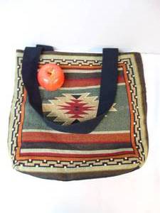 lot 652 image: Southwest Sampler Red and Green Tote Bag