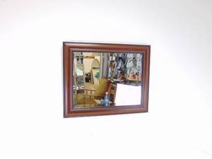 lot 306 image: 21x35 Square Mirror with Wood Frame