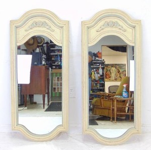 lot 308 image: Pair of Woodcarved Framed Wall Mirrors