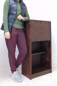 lot 64 image: Dark Wood Antique Drop Front CabinetDesk