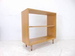 lot 194 image: Vintage Wood Bookshelf with Tapered Legs