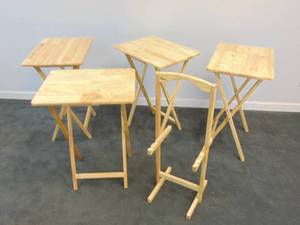 lot 328 image: Set of Four Fold Up TV Trays