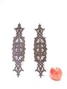 lot 212 image: Antique Iron Door Plates- Wall Decor