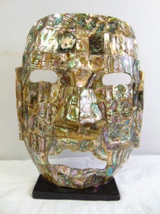 lot 110 image: Mexican Death Mask Sculpture