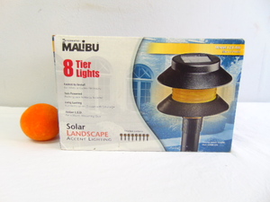 lot 327 image: MALIBU 8 lights Tier Long Lasting Aner LED Solar LANDSCAPE ACCENT LIGHTING