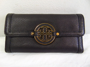 lot 112 image: Tory Burch Leather Checkbook Wallet NEW