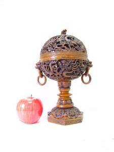 lot 166 image: Vintage Chinese Incense Burner- Resin