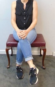 lot 508 image: Vintage Queen Anne Style Genuine Burgundy Leather Stool