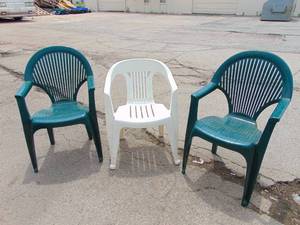 lot 491 image: Lot of Three Lawn Chairs