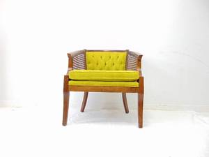 lot 689 image: Cane Barrel Back Chiar- Mid Century GEM