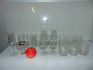 lot 575 image: Large Lot of Glassware- Lowball, Highball, Stemmed, Tullip