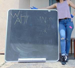 lot 213 image: Giant Aluminum Encased Chalk Board