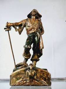 lot 25 image: PAUL HERZEL Vintage Pirate Figurine Statue