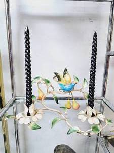lot 29 image: ITALIAN Vintage Mid Century Hand-Painted Beautiful Candle Holder