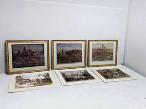lot 58 image: Lionel Barrymore Vintage Foil Prints  x 6