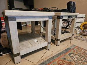 lot 316 image: Pair of Signature Design by Ashley Carynhurst Storage End Tables