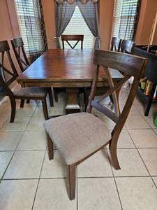 lot 325 image: Ashley Furniture Windville Dining Room Set- Includes Table and Six Chairs
